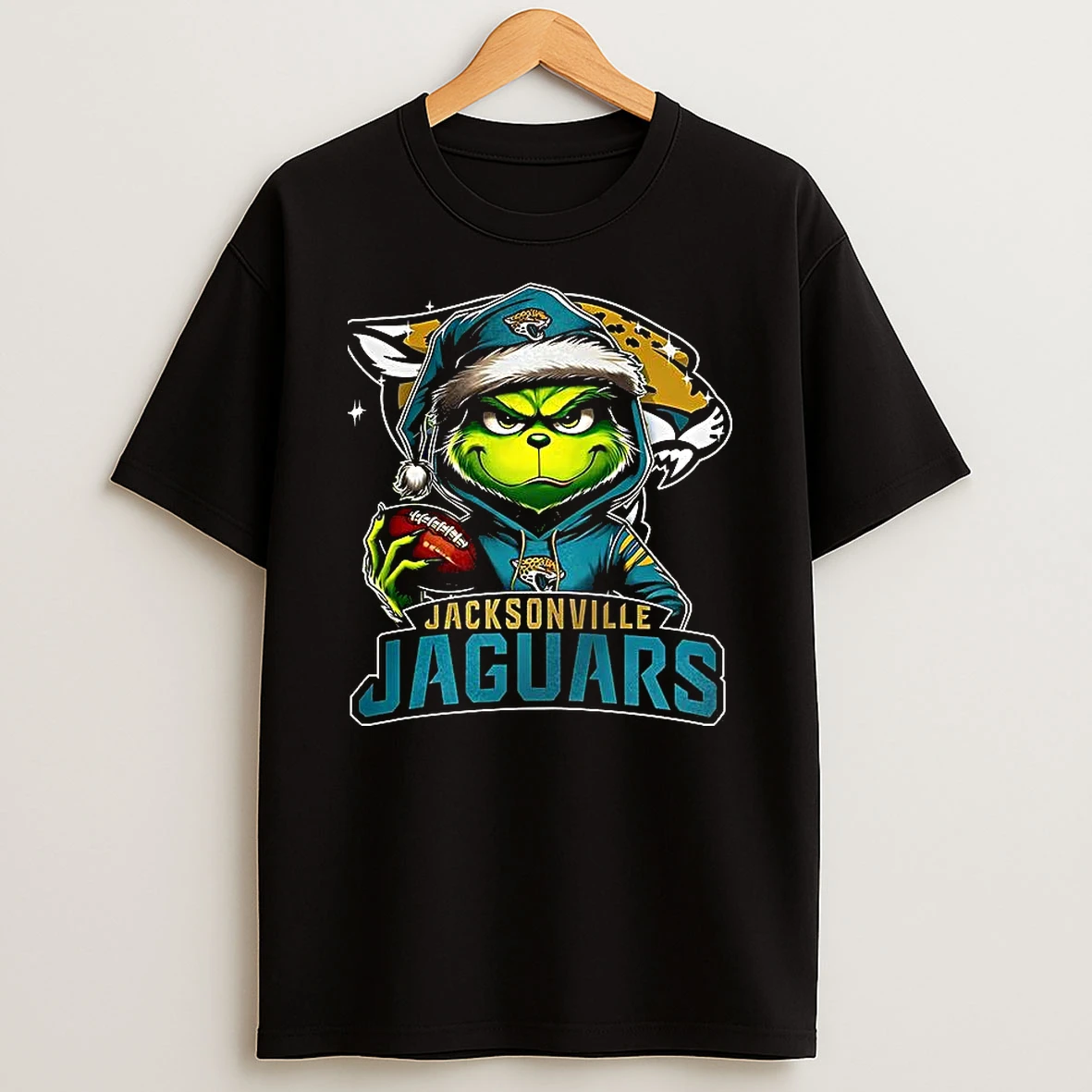 Grinch Santa Hat X Jacksonville Jaguars Nfl Christmas Shirts