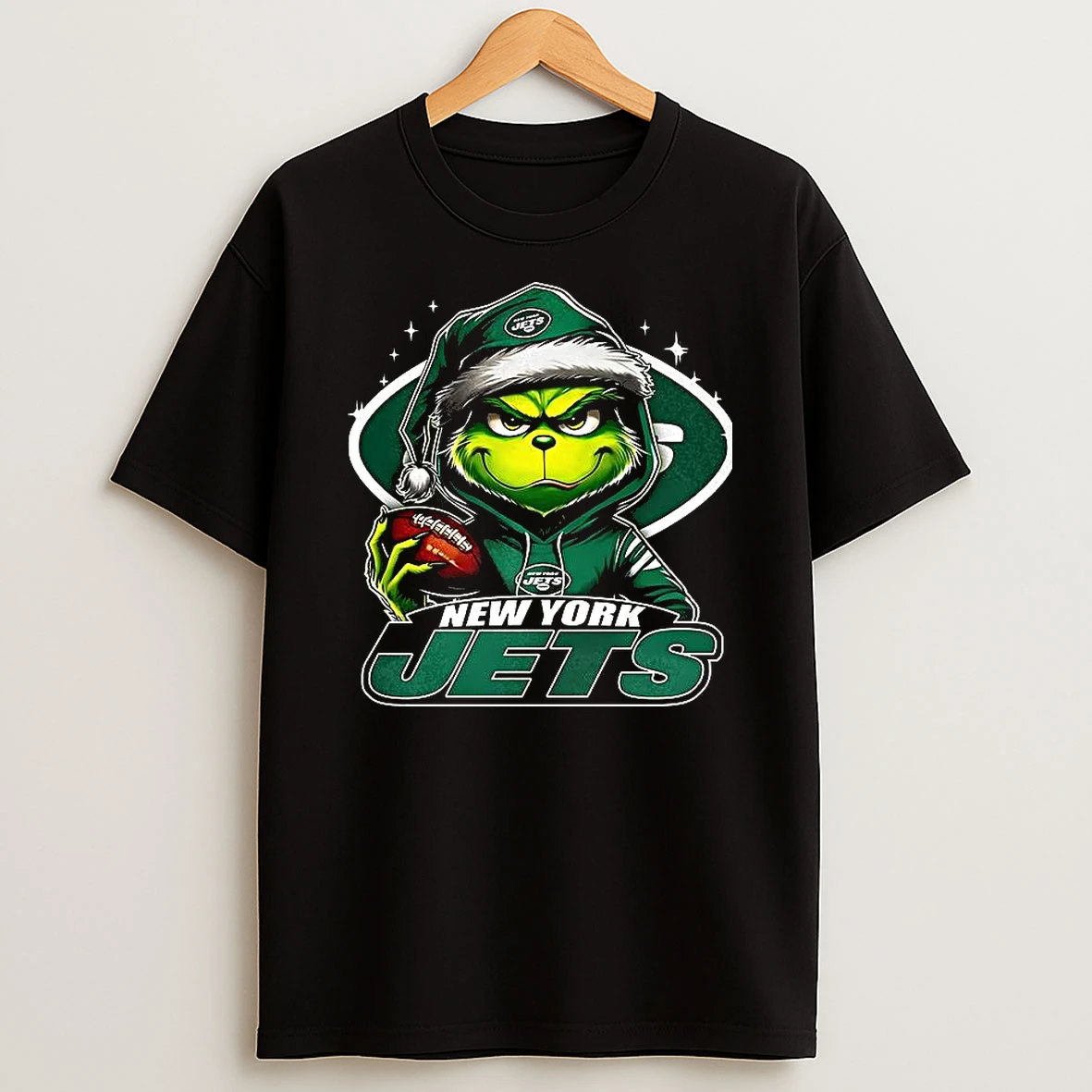 Grinch Santa Hat X New York Jets Nfl Christmas Shirts