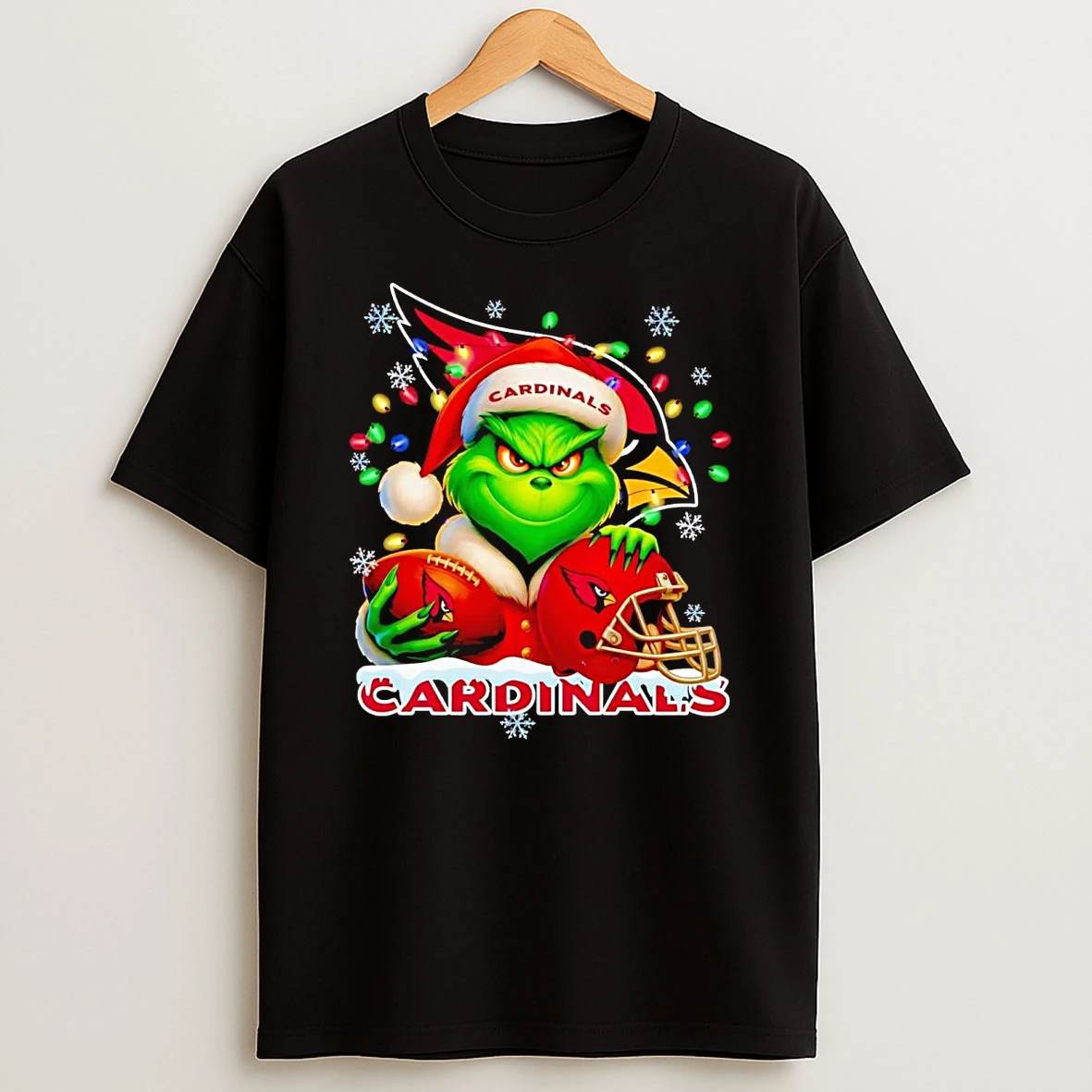 Grinch St Louis Cardinals Christmas Light Shirts