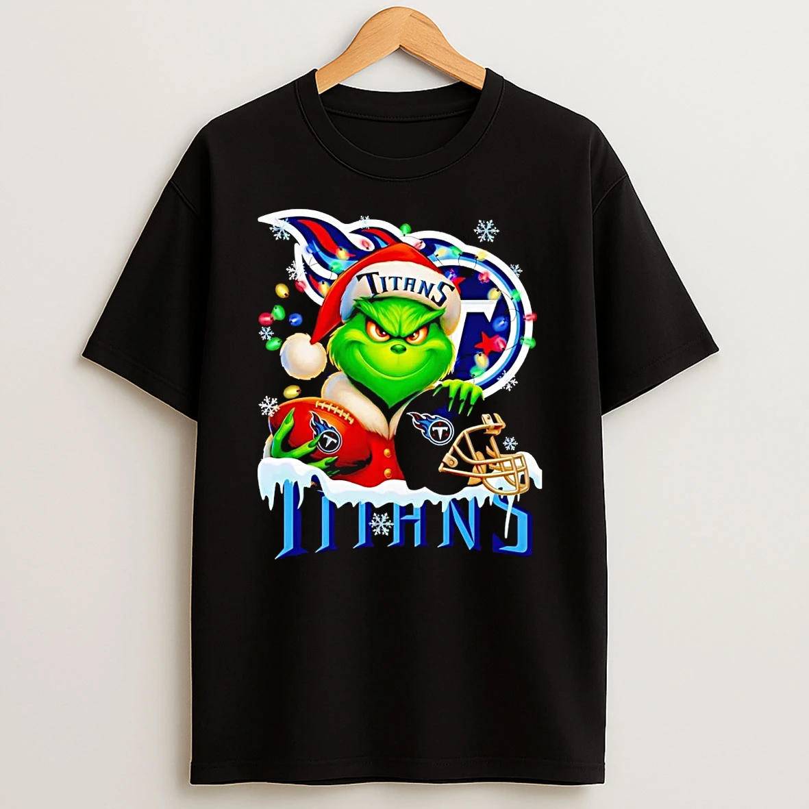 Grinch Tennessee Titans Christmas Light Shirts