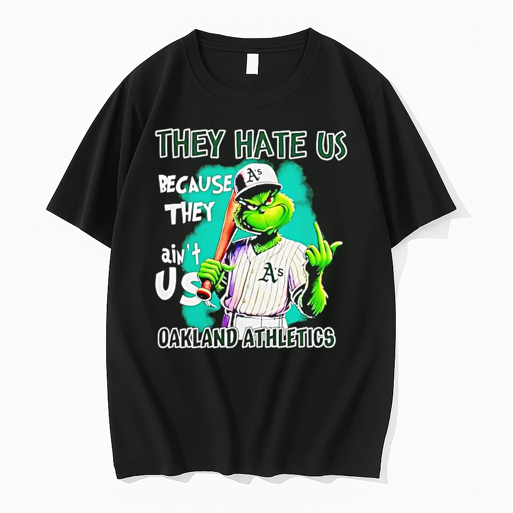 Grinch They Hate Us Because Aint Us Oakland Athletics Christmas 25 Shirts