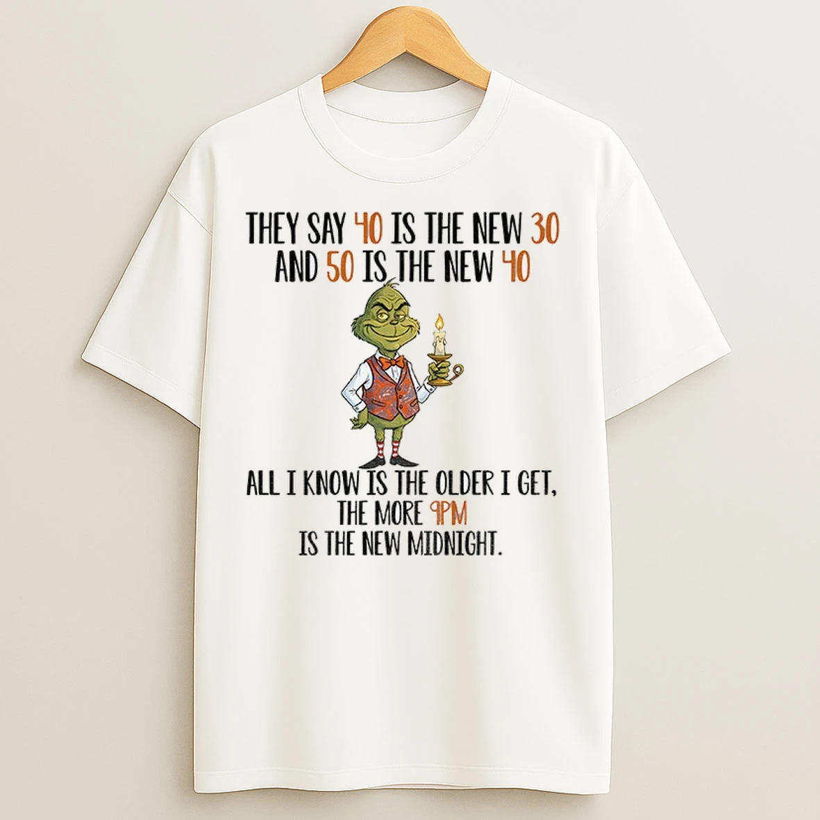 Grinch They Say 40 Is The New 30 And 50 Is The New 40 All I Know Is The Older I Get T Shirts