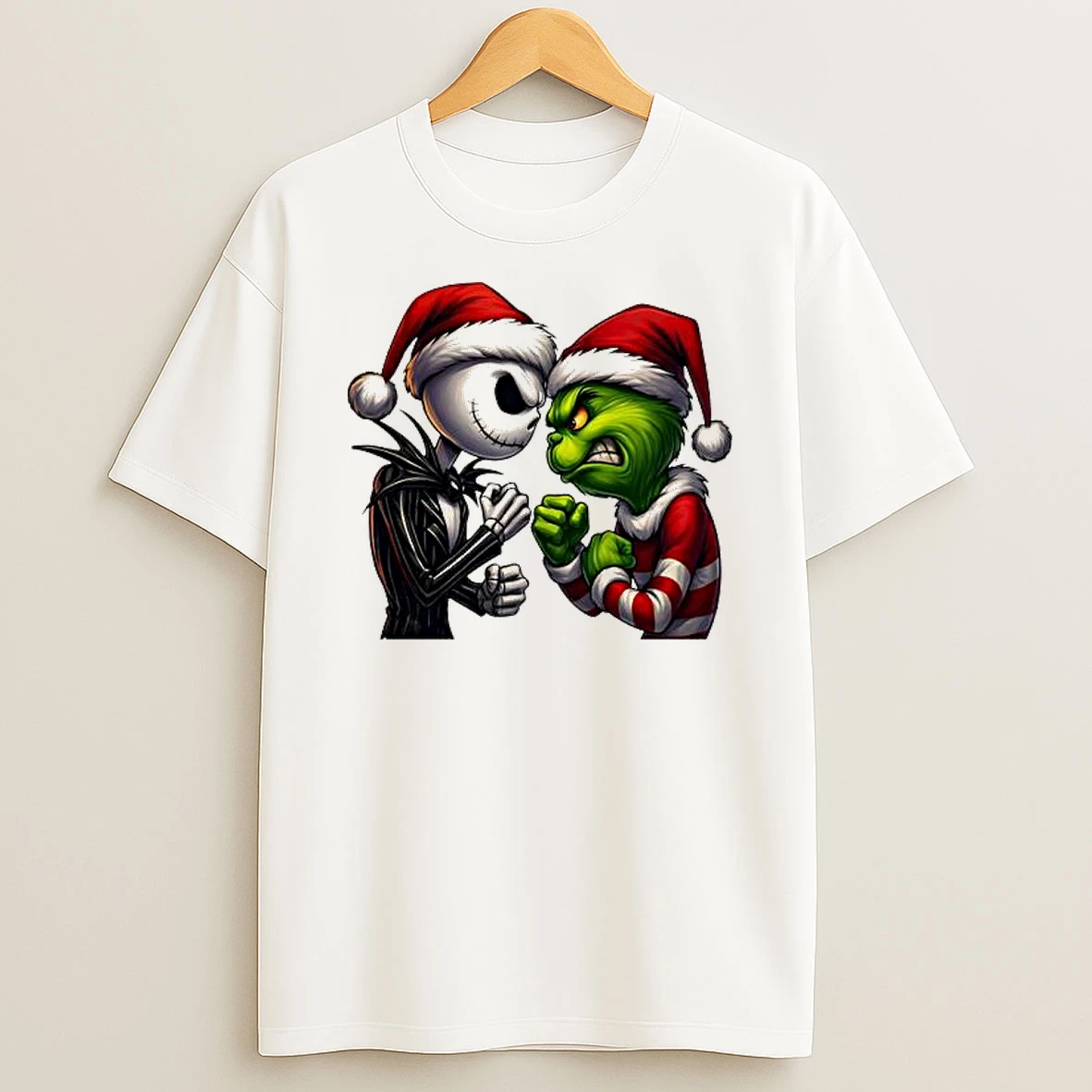 Grinch Vs Jack Funny Christmas Trends Stylish Shirts