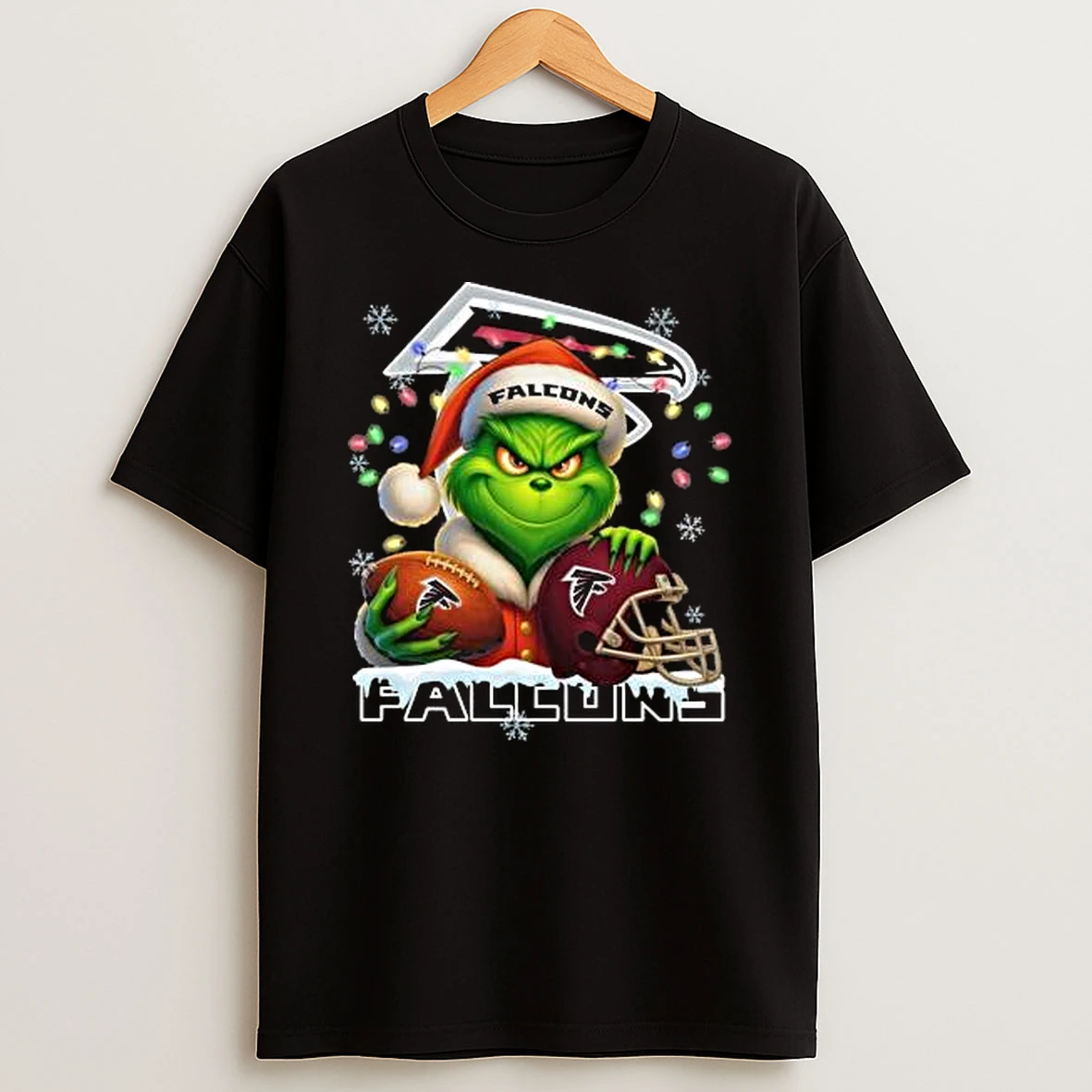 Grinch X Atlanta Falcons Ball And Helmet Merry Christmas Shirts
