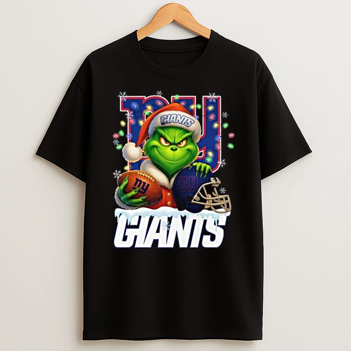 Grinch X New York Giants Ball And Helmet Christmas Shirts