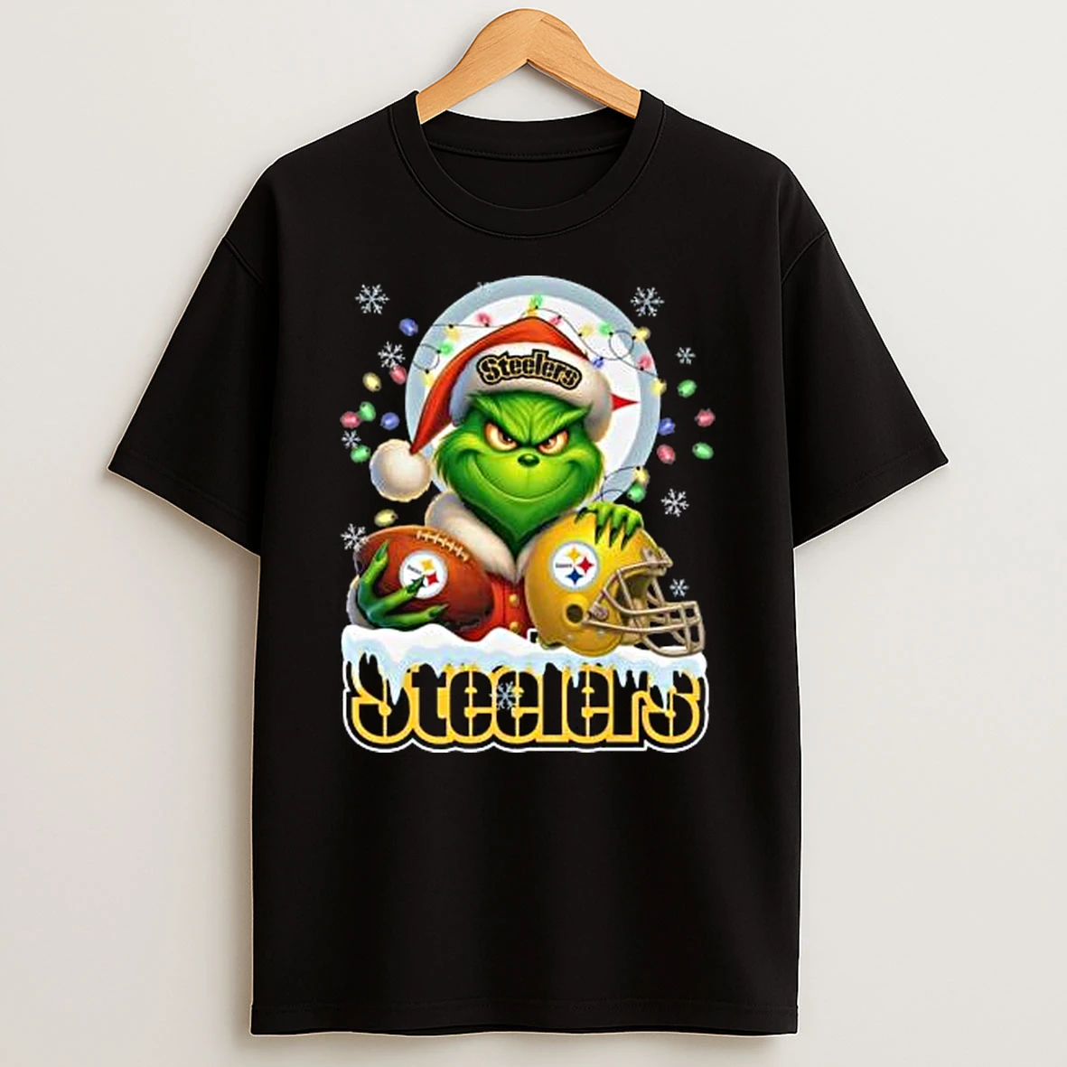 Grinch X Pittsburgh Steelers Ball And Helmet Merry Christmas Shirts