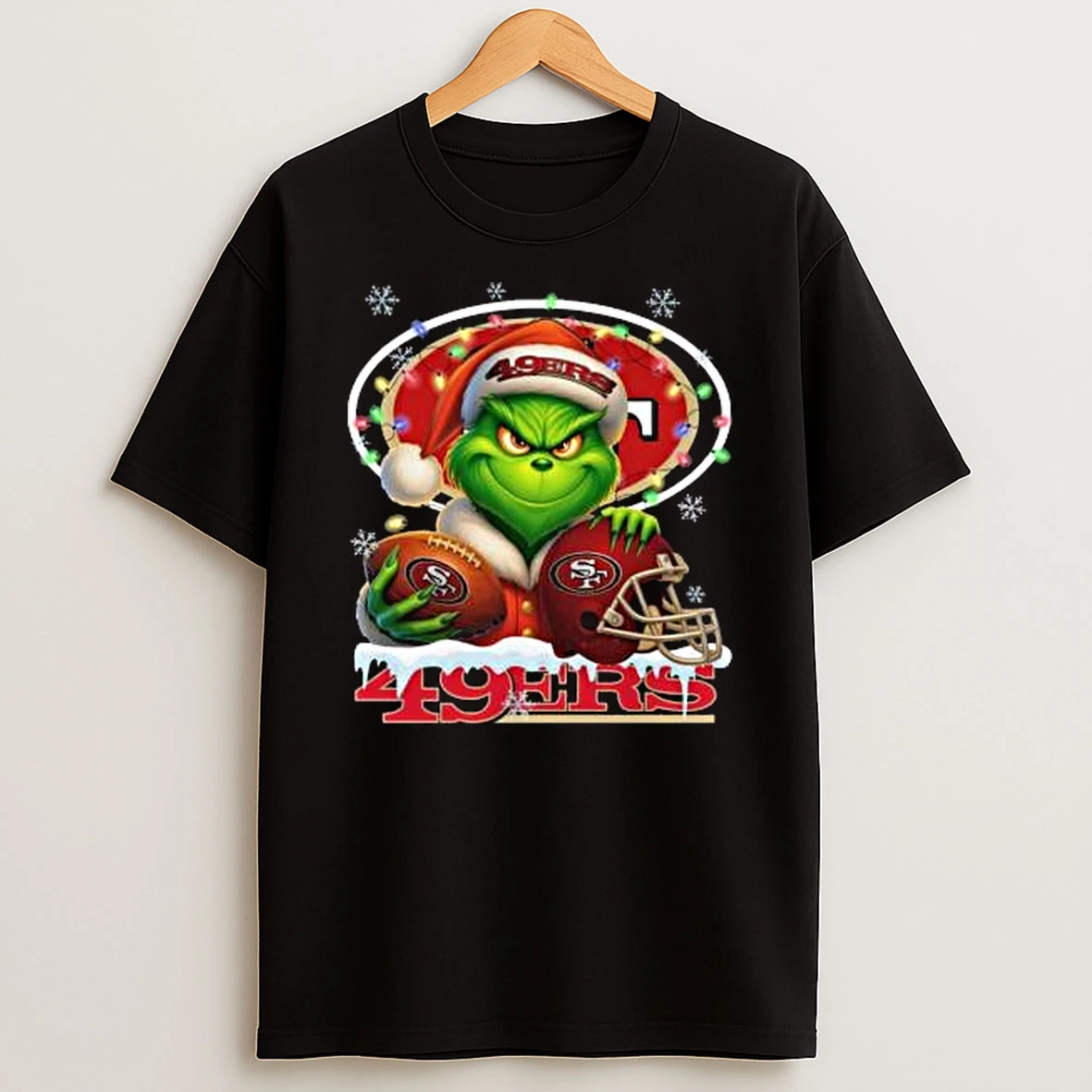Grinch X San Francisco 49ers Ball And Helmet Merry Christmas Shirts