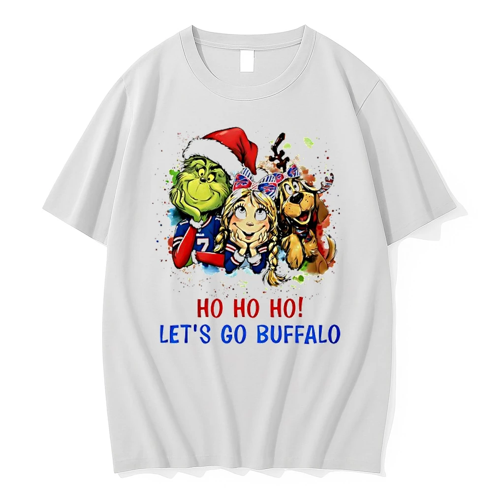 Grinch And Friends Ho Ho Ho Lets Go Buffalo Bills Shirts