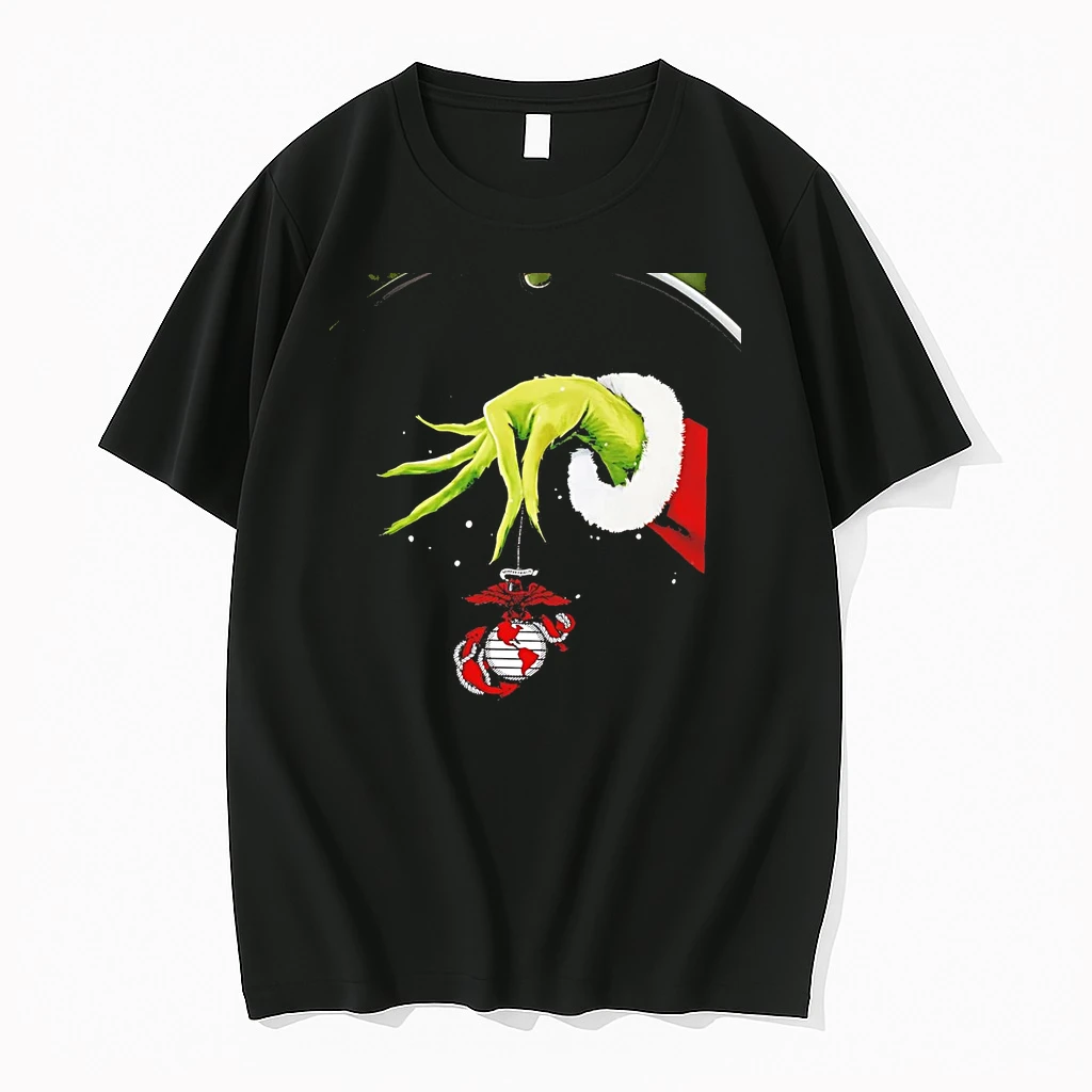 Grinch Hand Holding Us Marines Corps Christmas Chriast Shirts
