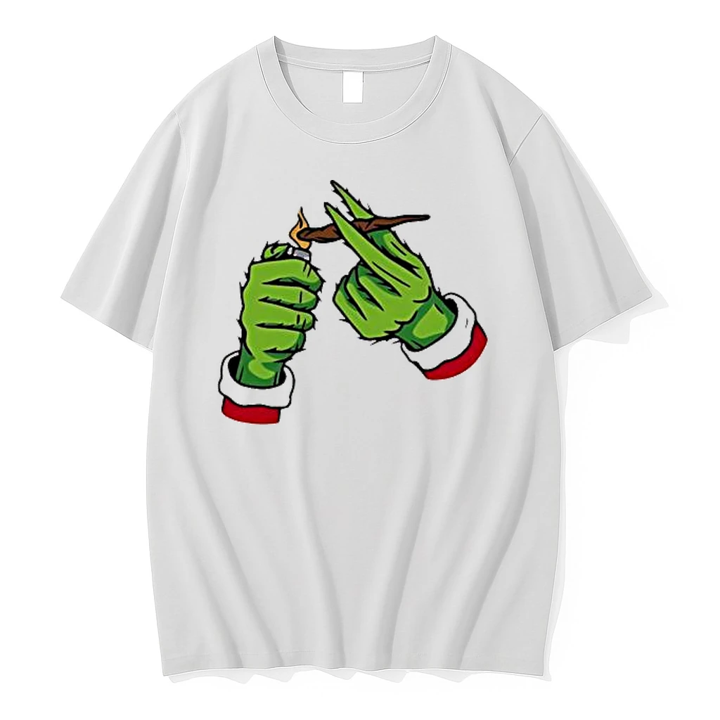 Grinch Hand Smoking Cannabis Shirts