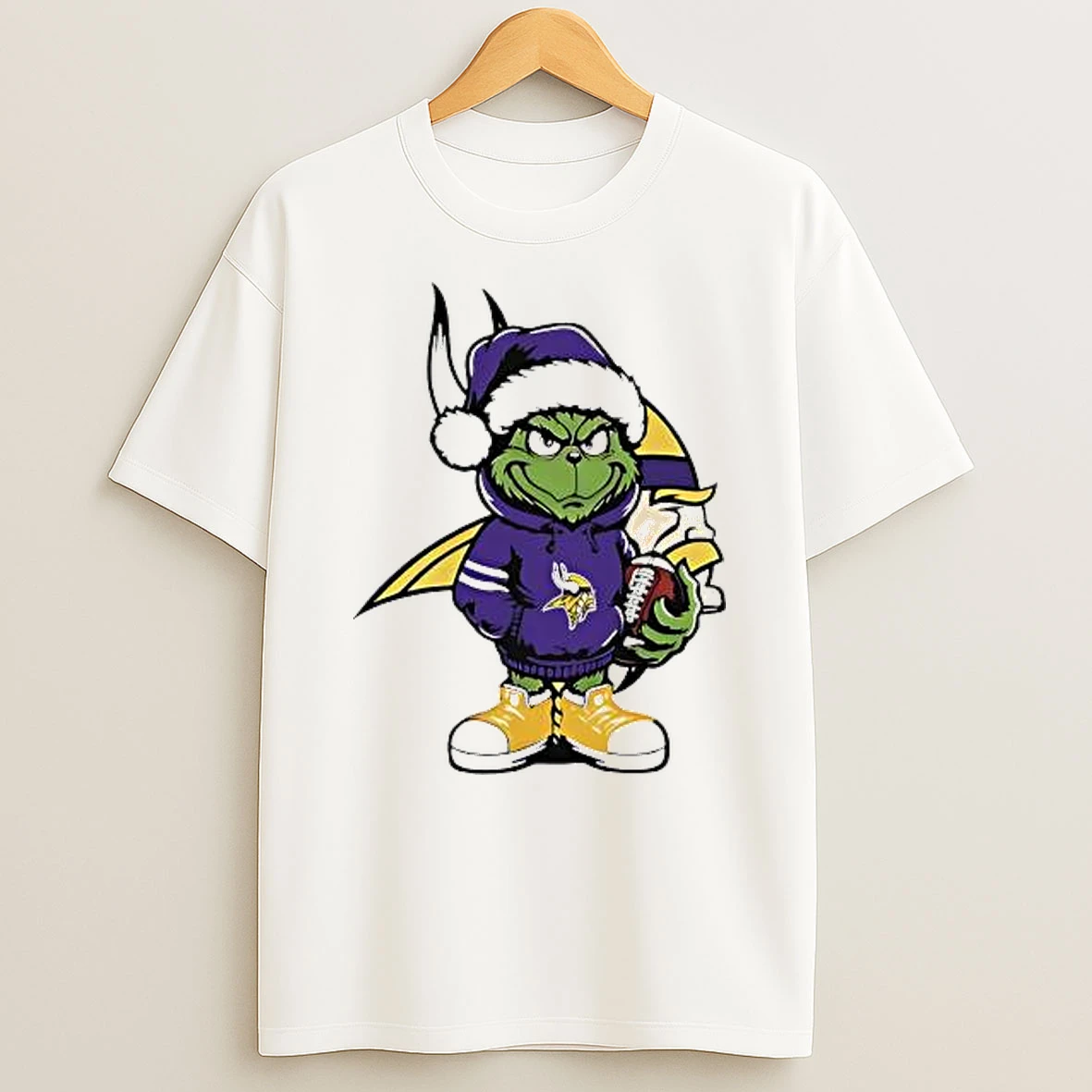 Grinch Hug Ball Minnesota Vikings Christmas Shirts