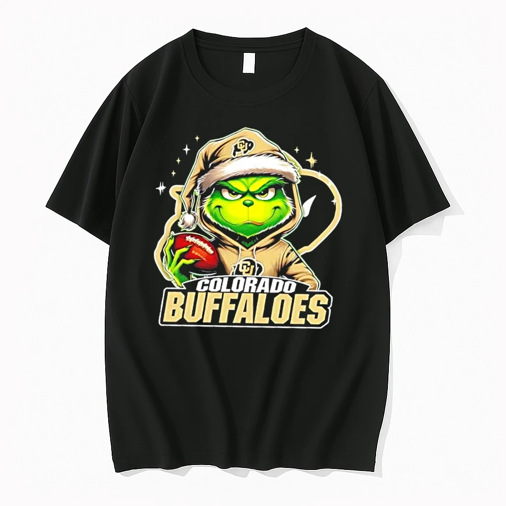 Grinch Is Holding A Ball And Smiling At Colorado Buffaloes Fans Christmas Shirts