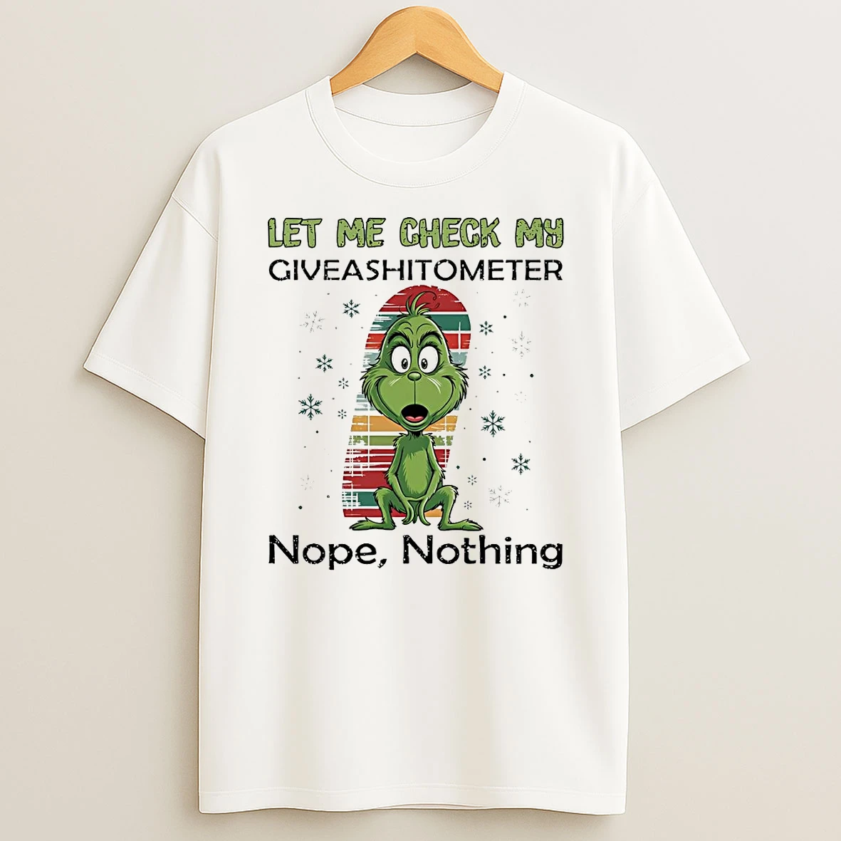 Grinch Let Me Check My Giveashitometer Nope Nothing Shirts