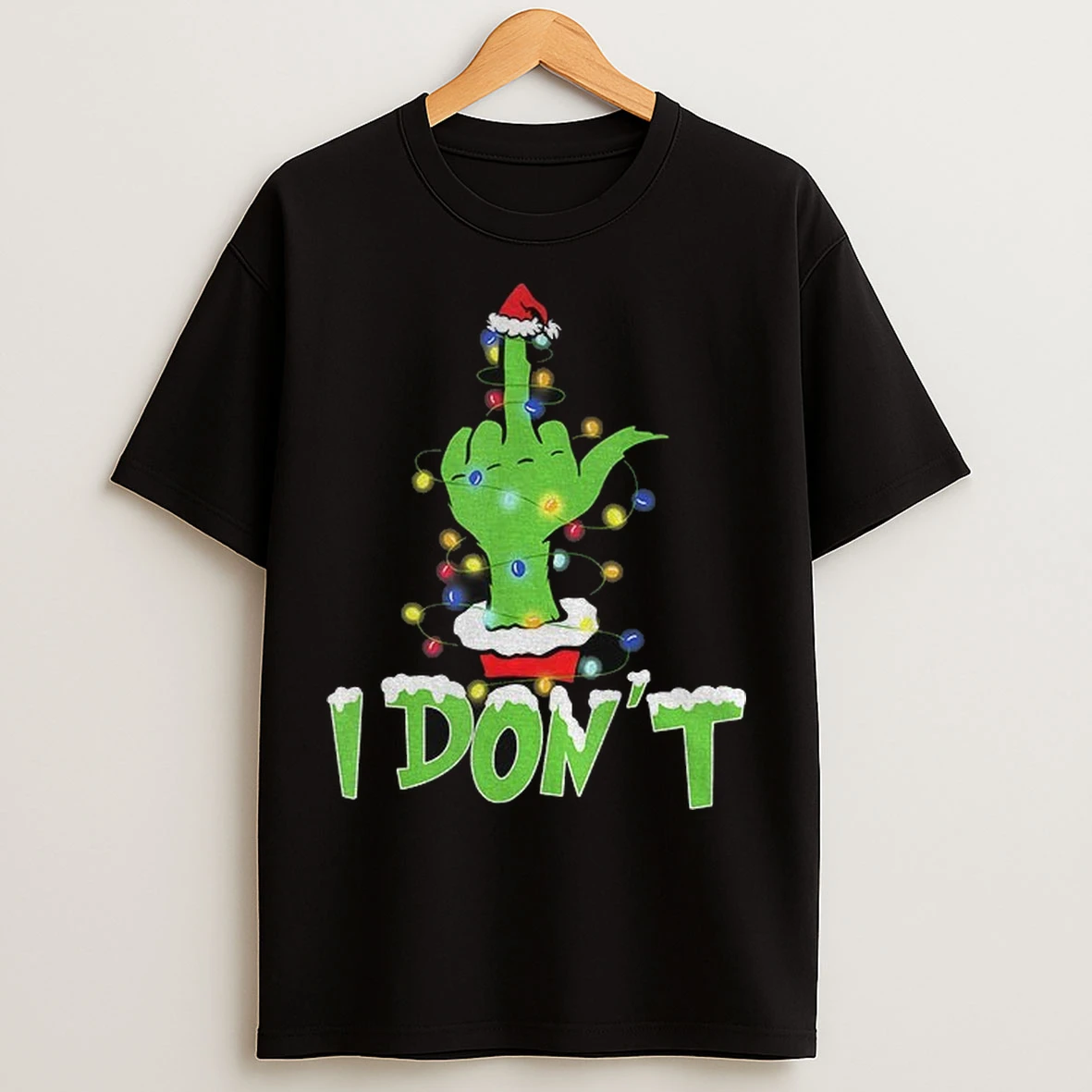 Grinch Middle Finger I Dont Merry Christmas T Shirts