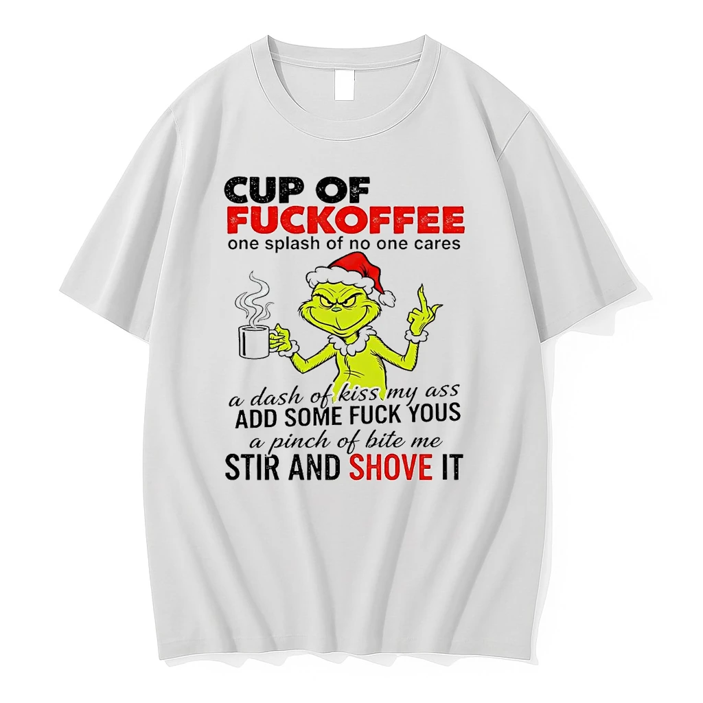 Grinch Middle Finger Cup Of Fuckoffee Stir And Shove It Christmas Shirts