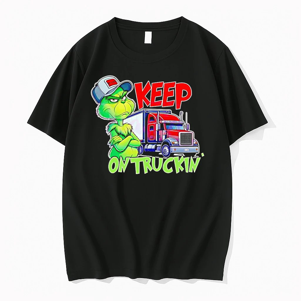 Grinch Truck Driver Keep On Truckin Christmas Shirts