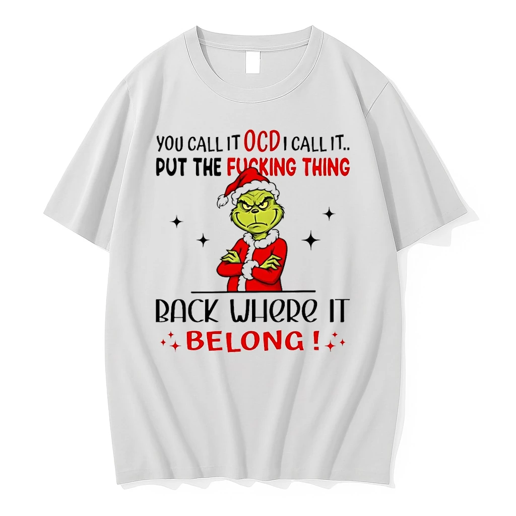 Grinch You Call It Ocd I Call It Put The Fucking Thing Back Where It Belong Christmas Shirts