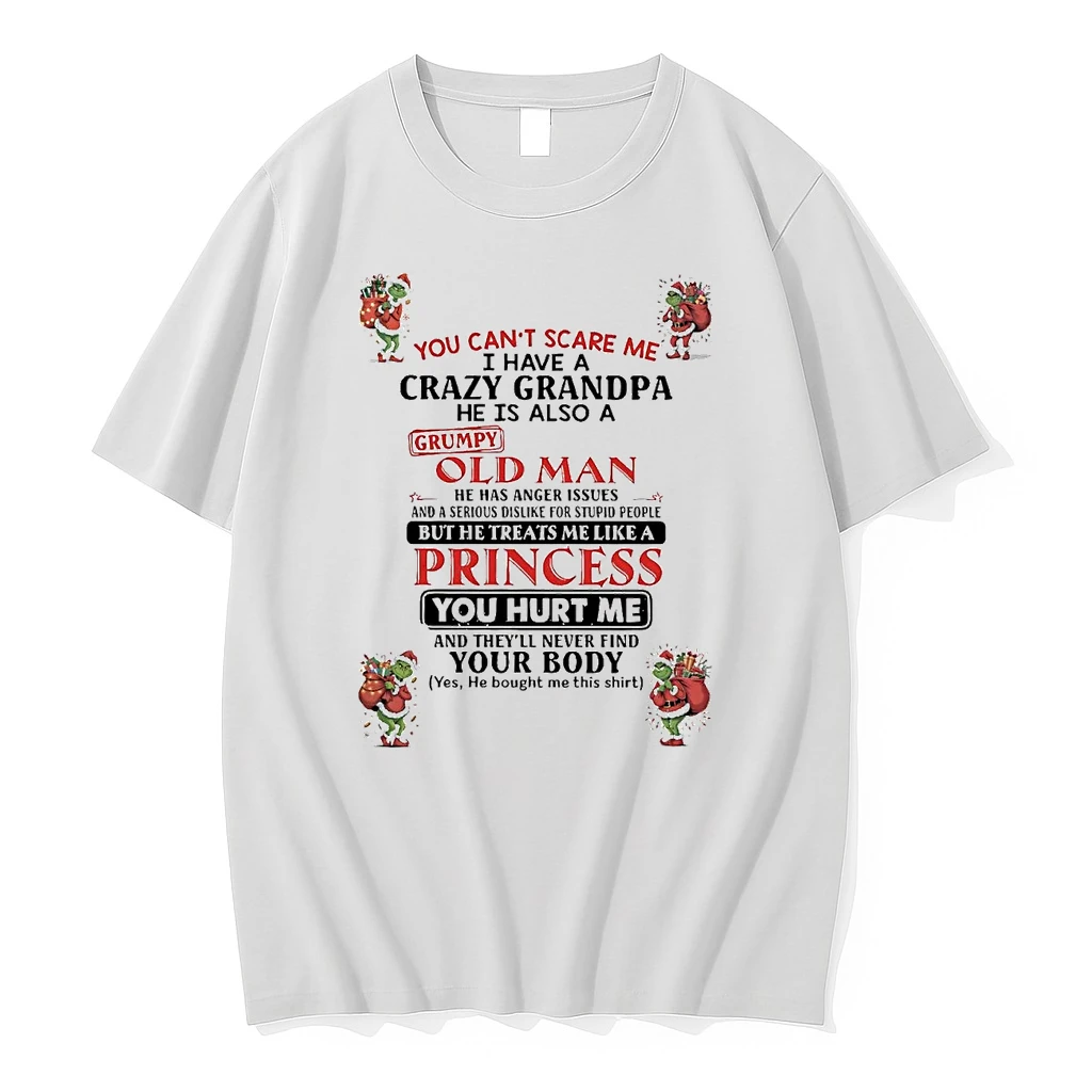 Grinch You Cant Scare Me Princess You Hurt Me Christmas Shirts