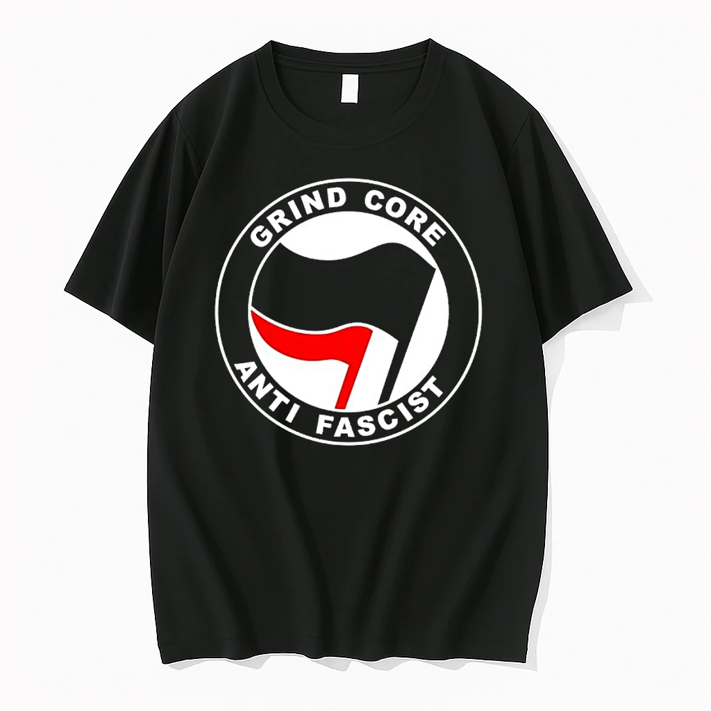 Grind Core Anti Fascist Antifa Logo Shirts