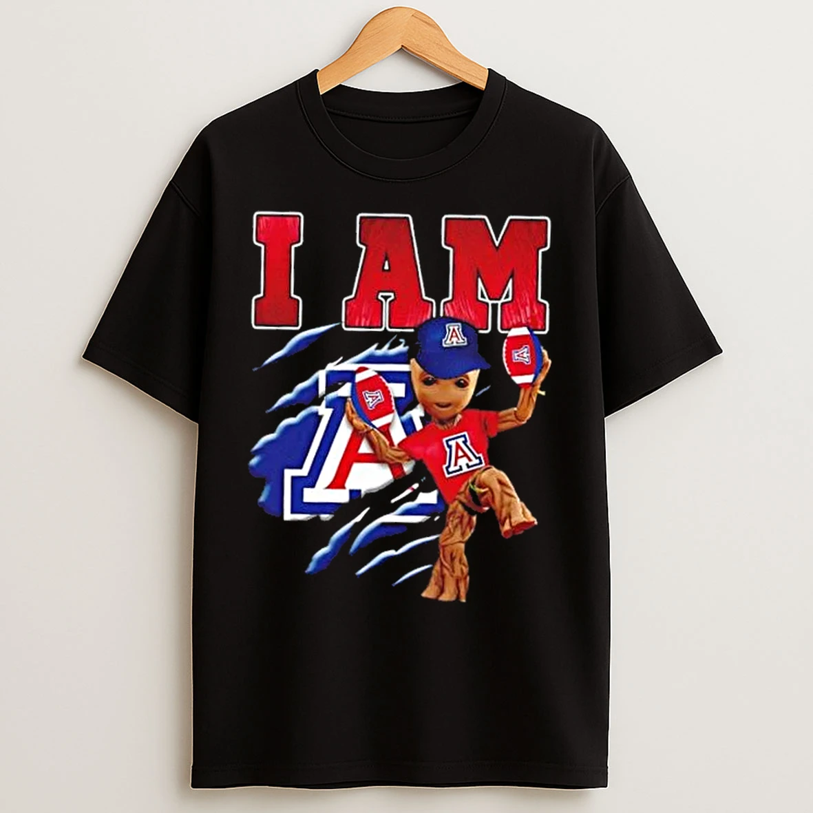 Groot I Am Arizona Wildcats Fan T Shirts