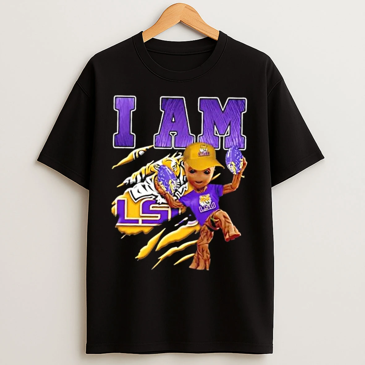 Groot I Am Lsu Tigers Fan T Shirts