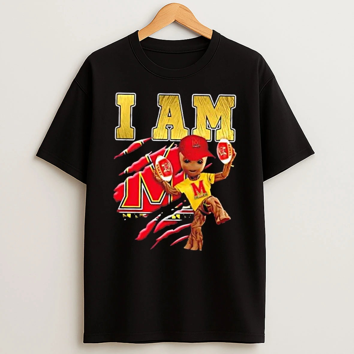 Groot I Am Maryland Terrapins Fan Shirts