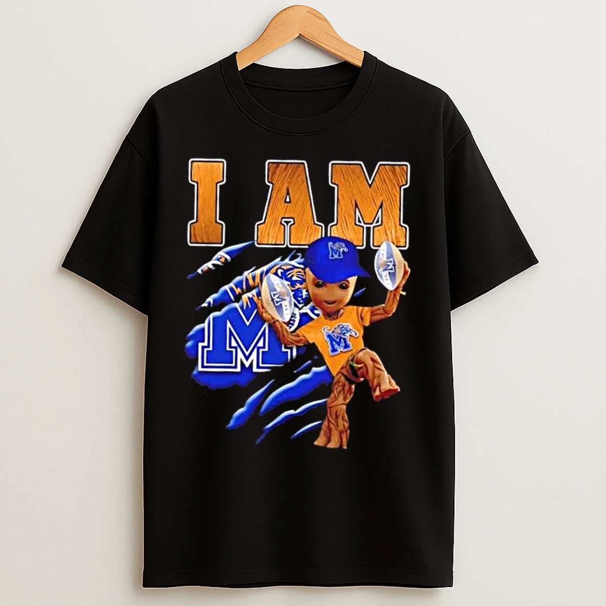 Groot I Am Memphis Tigers Fan T Shirts