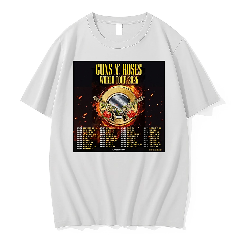 Guns N Roses World Tour 2026 March 28th September 19th Shirts
