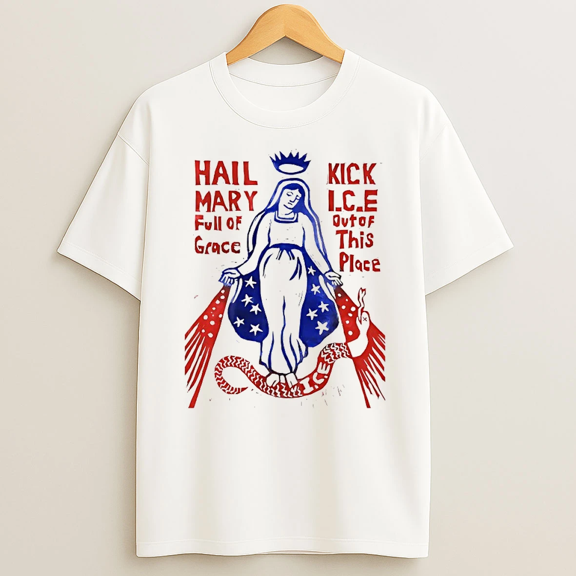 Hail Mary Full Of Grace Kick Ice Out Of This Place Shirts