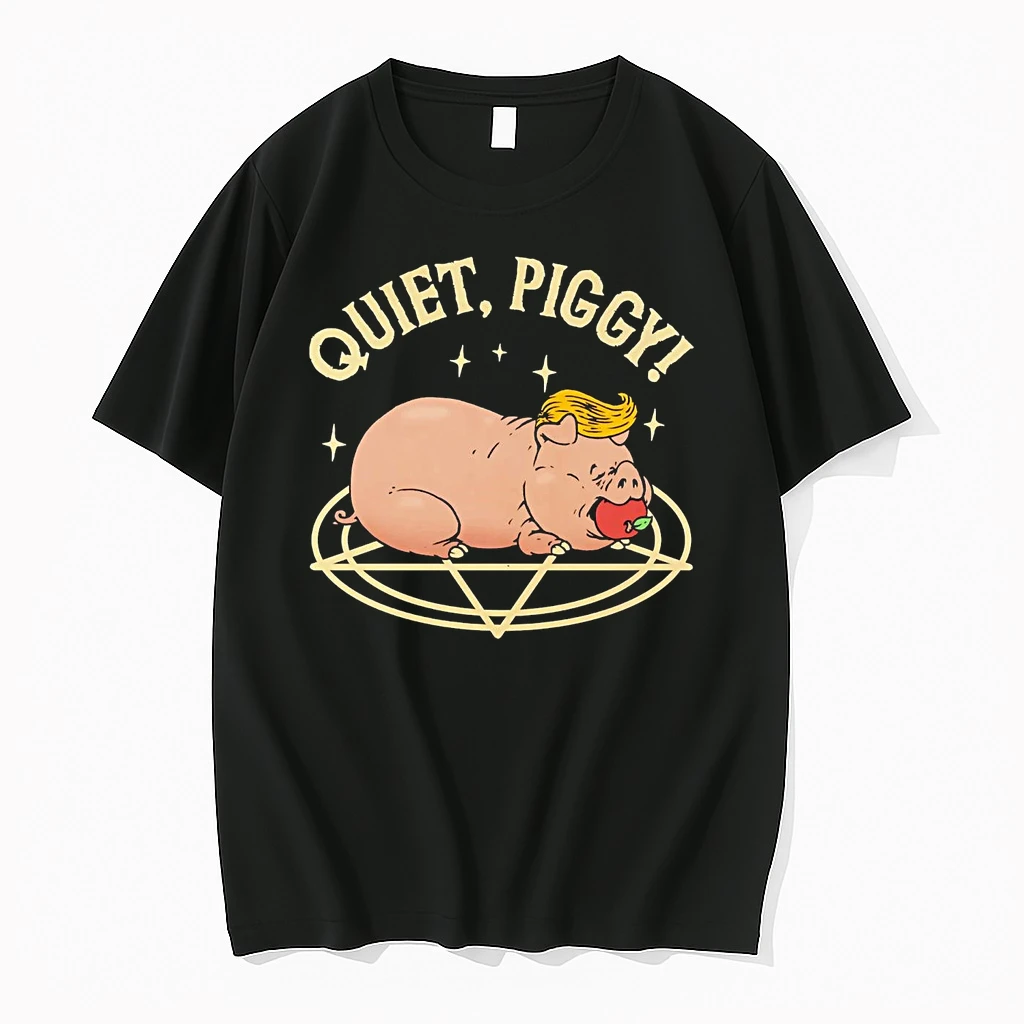 Hail Satan Star Quiet Piggy Trump Shirts