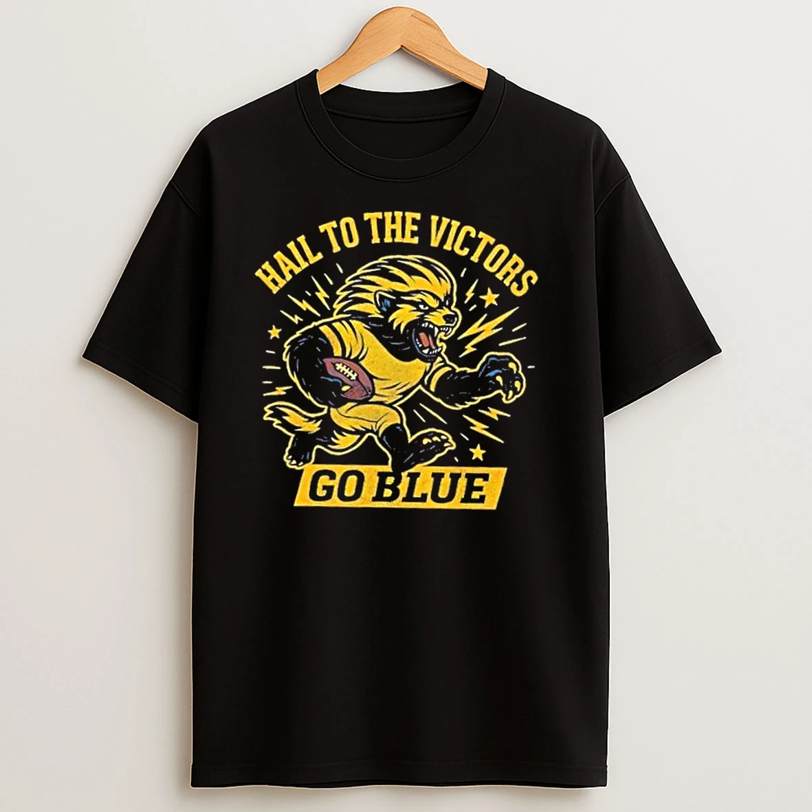 Hail To The Victors Go Blue Wolverine Football T Shirts