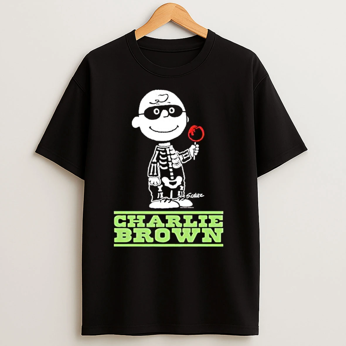 Halloween Skeleton Charlie Brown Skeleton T Shirts