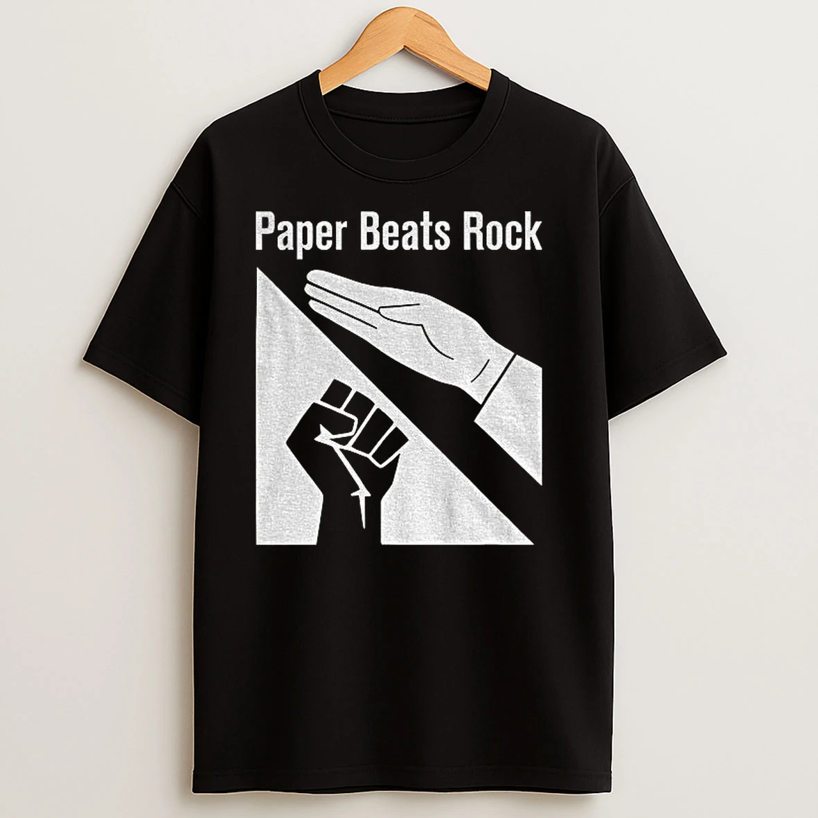 Hands Paper Beats Rock Political T Shirts