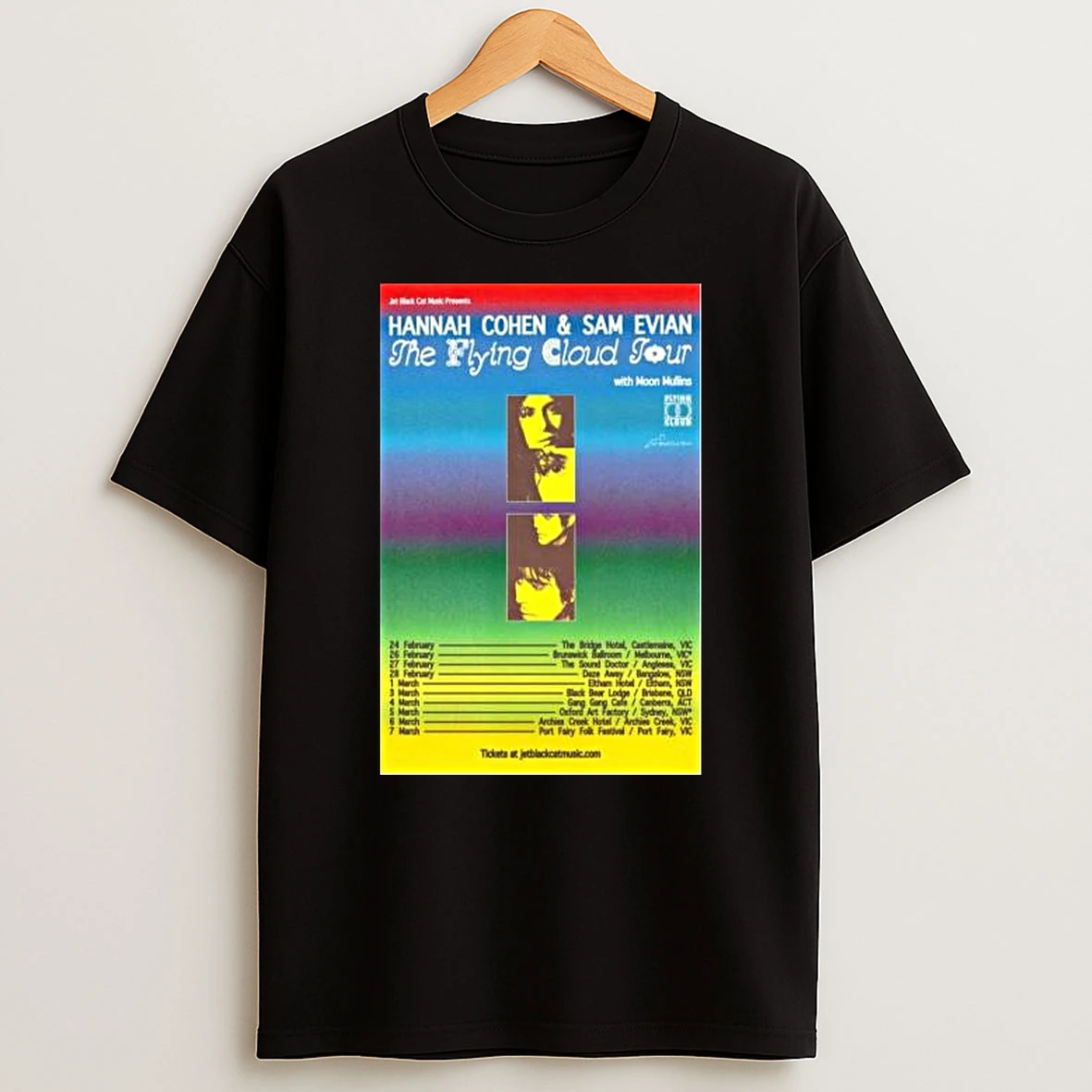 Hannah Cohen Sam Evian The Flying Cloud Tour 2026 Shirts