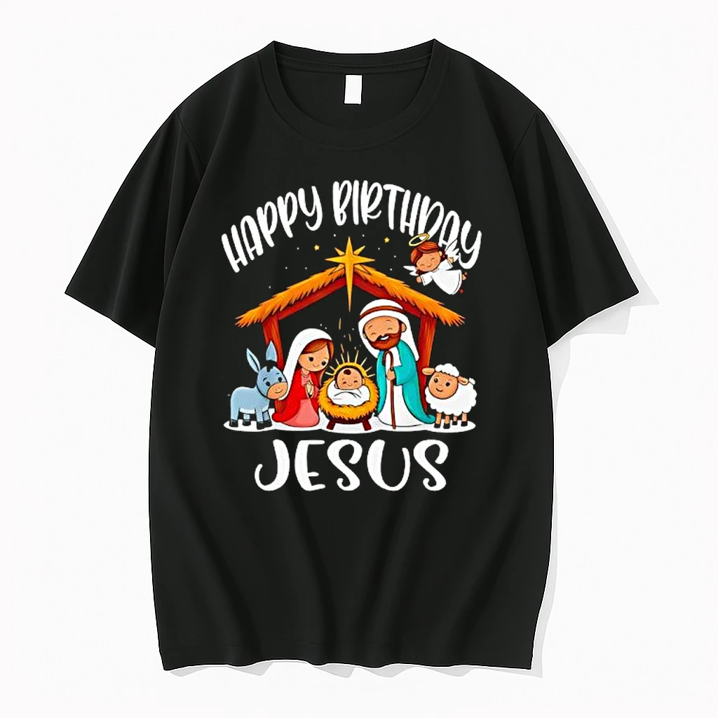 Happy Birthday Jesus Merry Christmas Cartoon Shirts