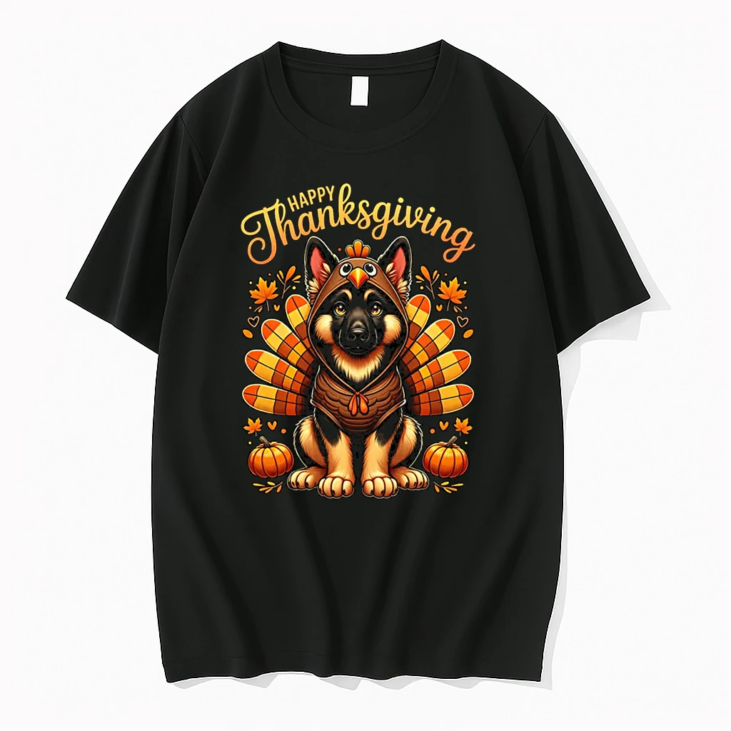 Happy Thanksgiving German Shepherd Dog Turkey Day Fall Shirts
