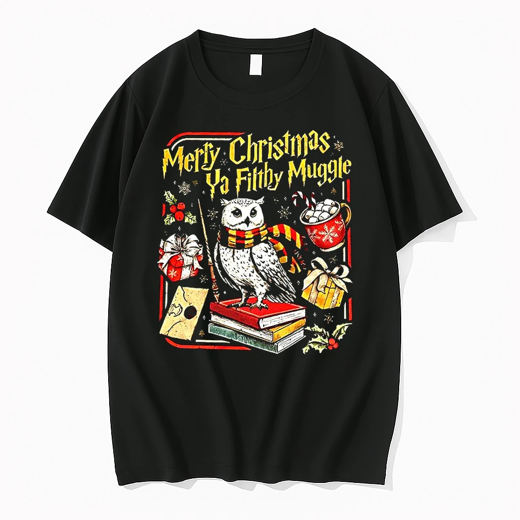 Harry Potter Merry Christmas Ya Filthy Muggle Gryffindor Owl Shirts
