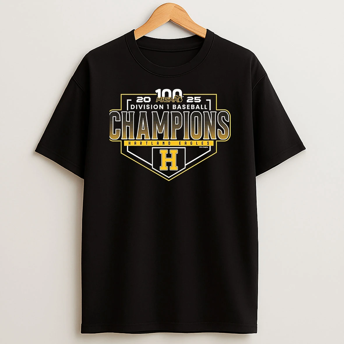 Hartland Eagles 2025 Mhsaa D1 Baseball Champions Shirts