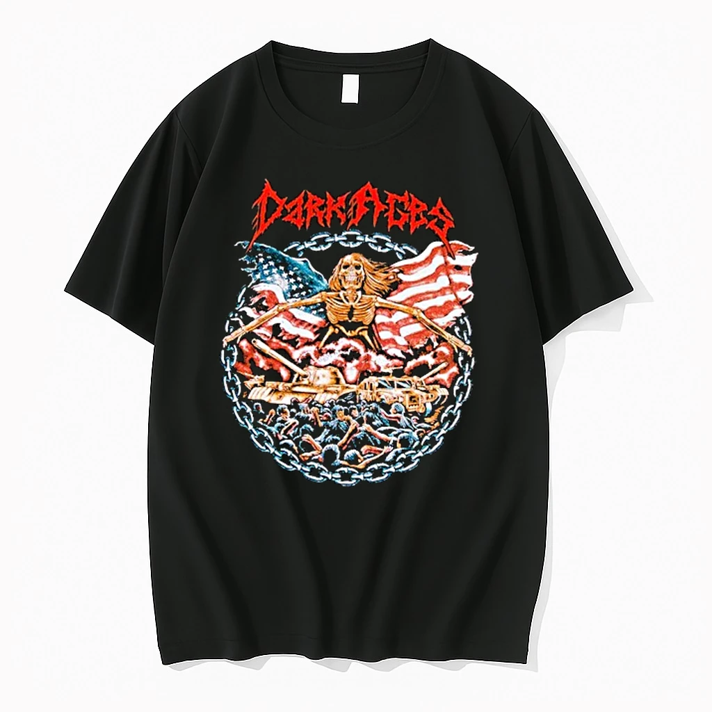 Hasan Piker Dark Ages American Flag Skeleton Shirts
