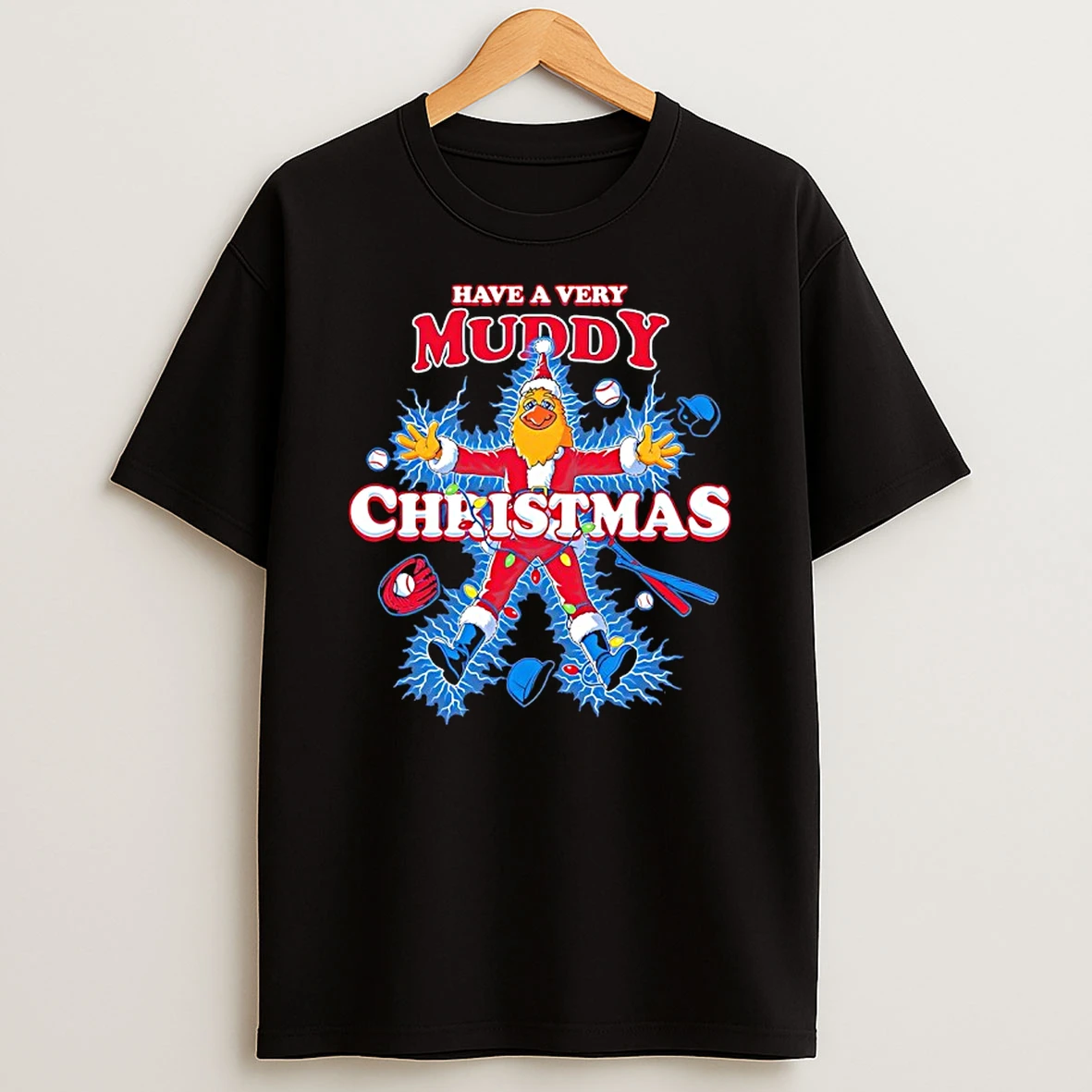 Have A Very Muddy Toledo Mud Hens Mascot Shock Christmas Shirts