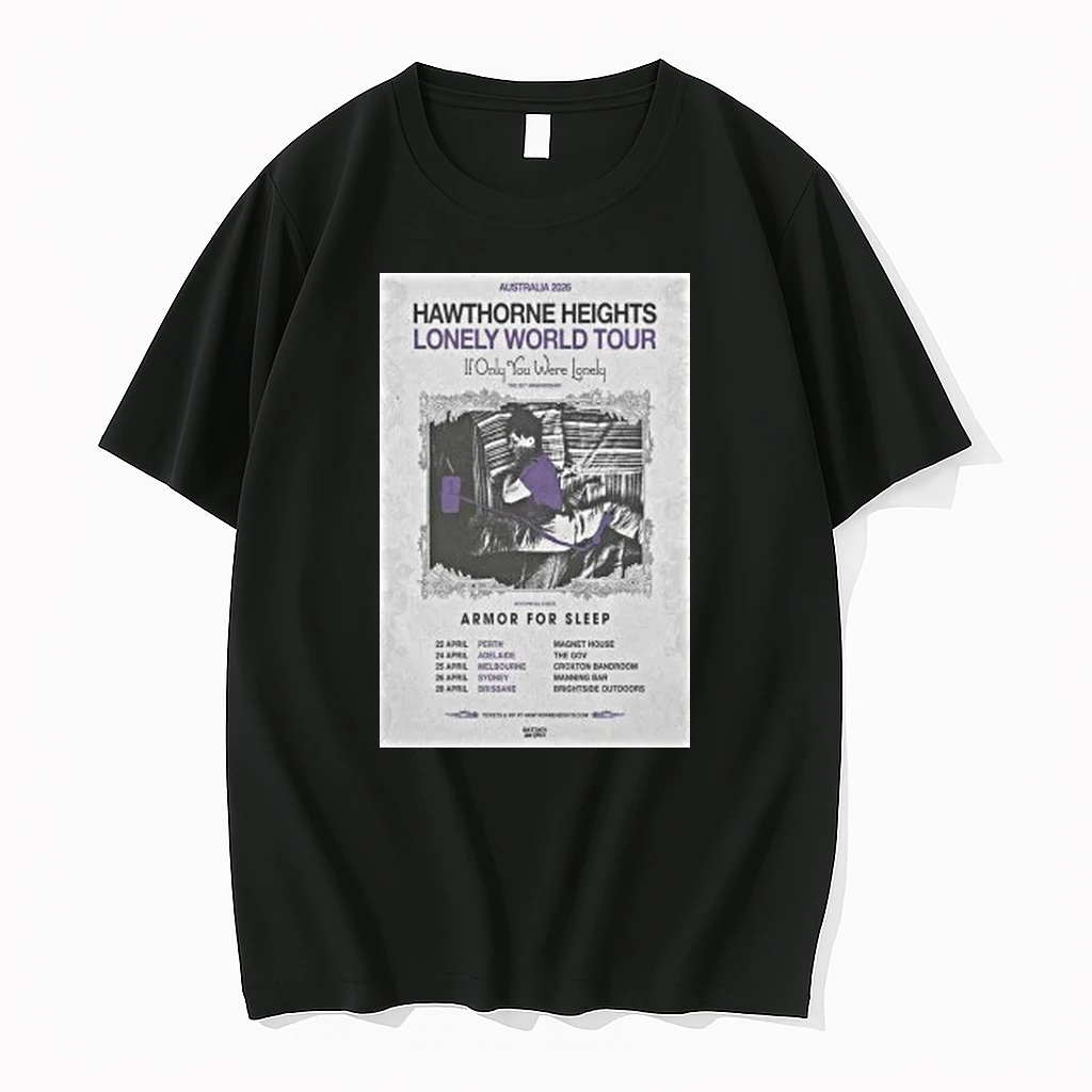 Hawthorne Heights Lonely World Australia Tour 2026 Shirts