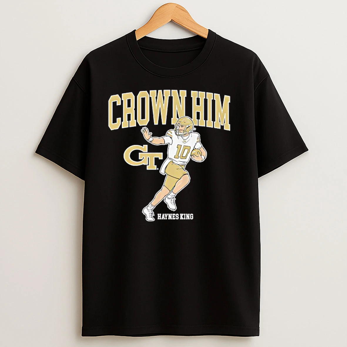 Haynes King Georgia Tech Yellow Jackets Football Crown Him T Shirts