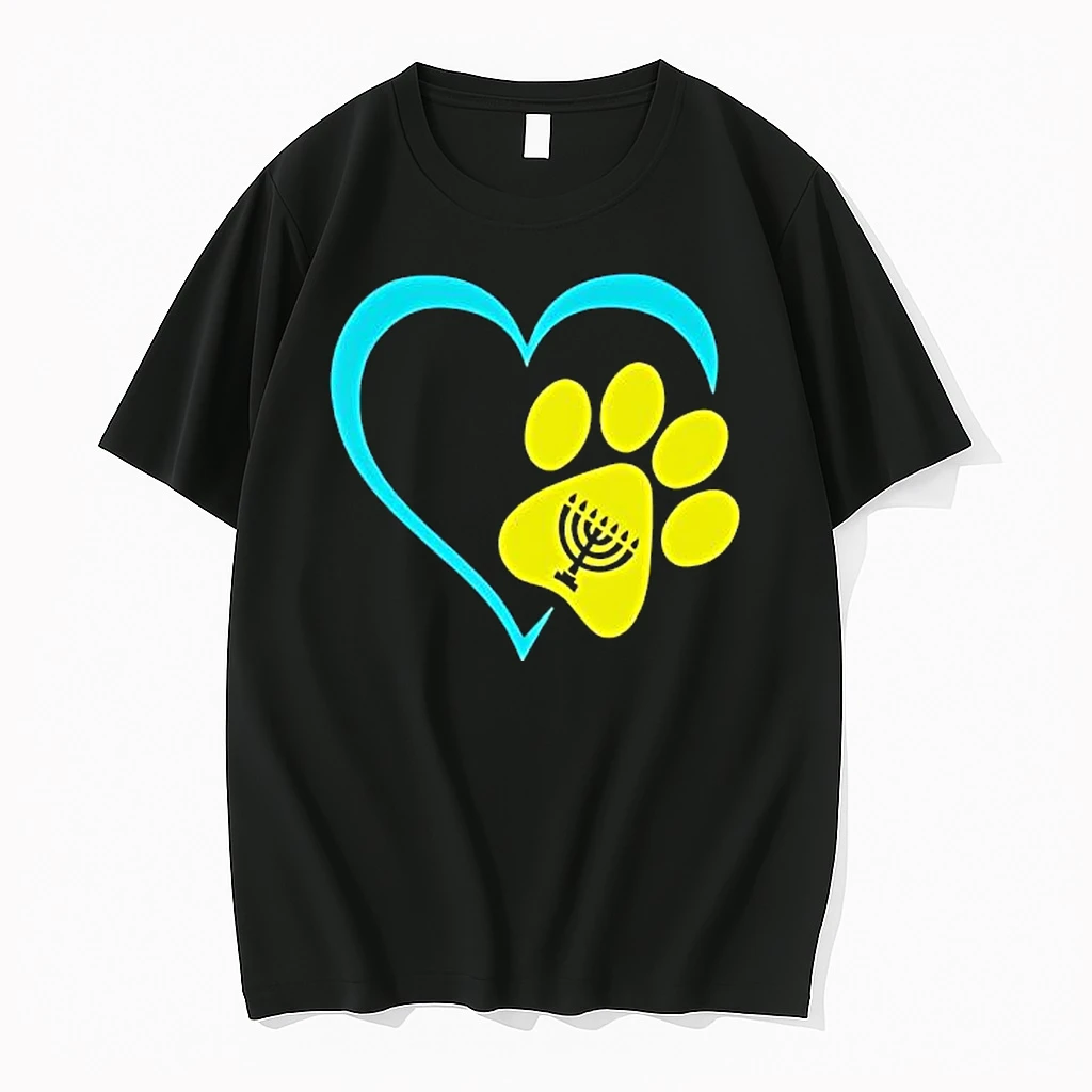 Heart Dog Paw Print Shirts
