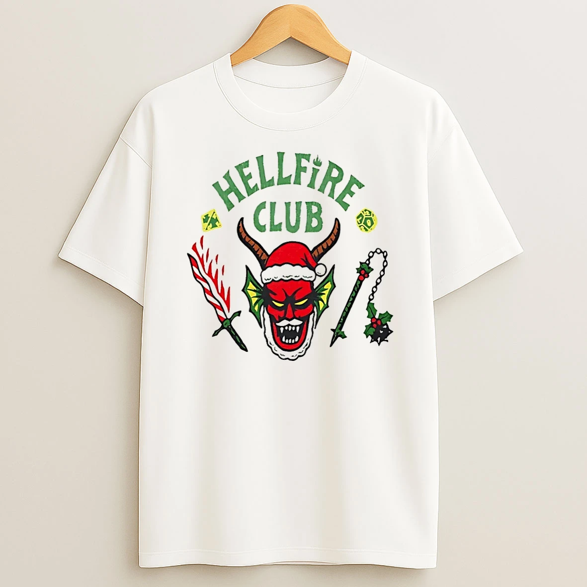 Hellfire Club Raglan Baseball Christmas Shirts