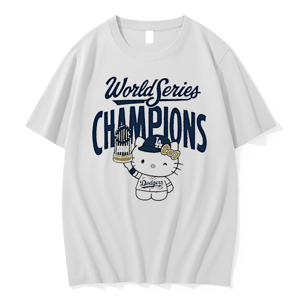 Hello Kitty X Los Angeles Dodgers 2025 World Series Champions Shirts