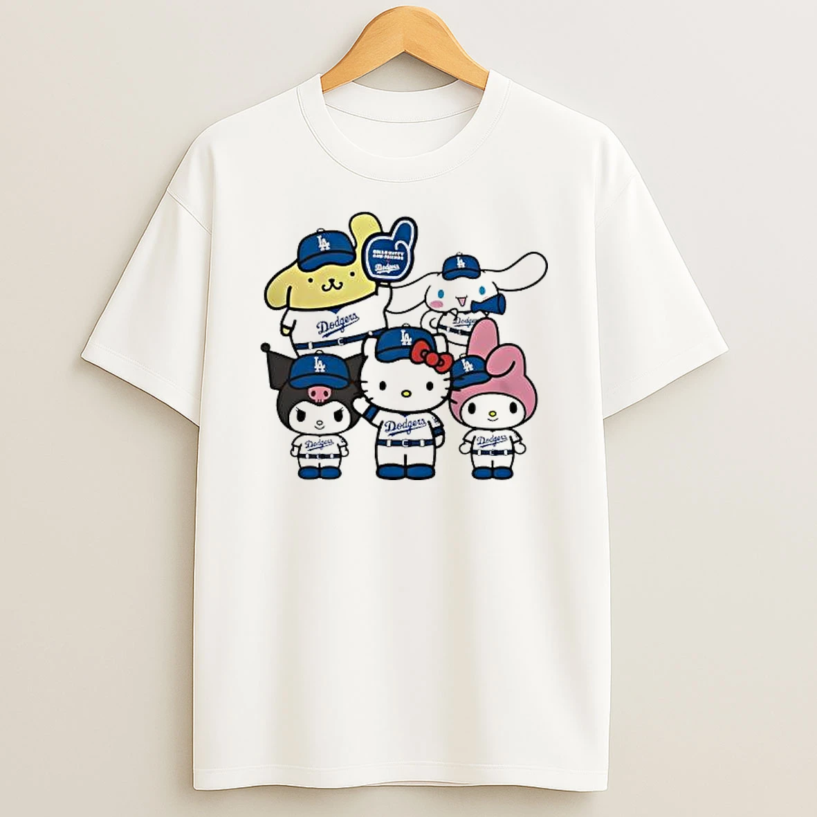 Hello Kitty X Los Angeles Dodgers Collab Mlb World Series 2025 Champions Back To Back Shirts