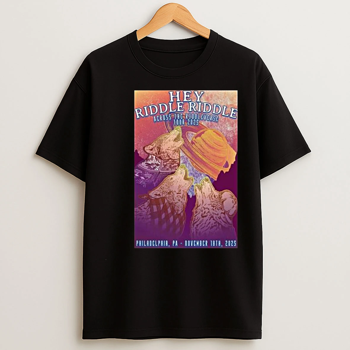 Hey Riddle Riddle City Winery Philadelphia Nov 18 2025 Circle Black T Shirts