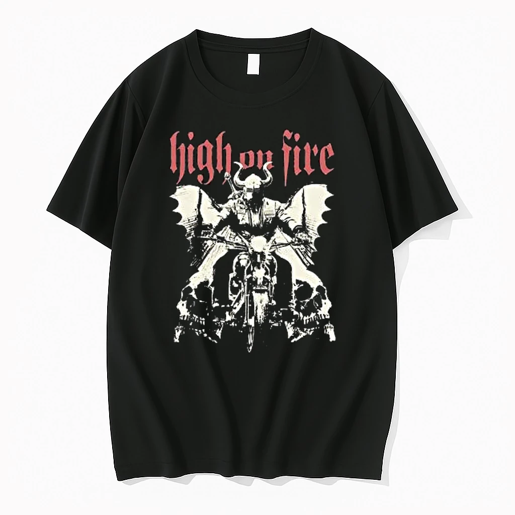 High On Fire Biker Shirts