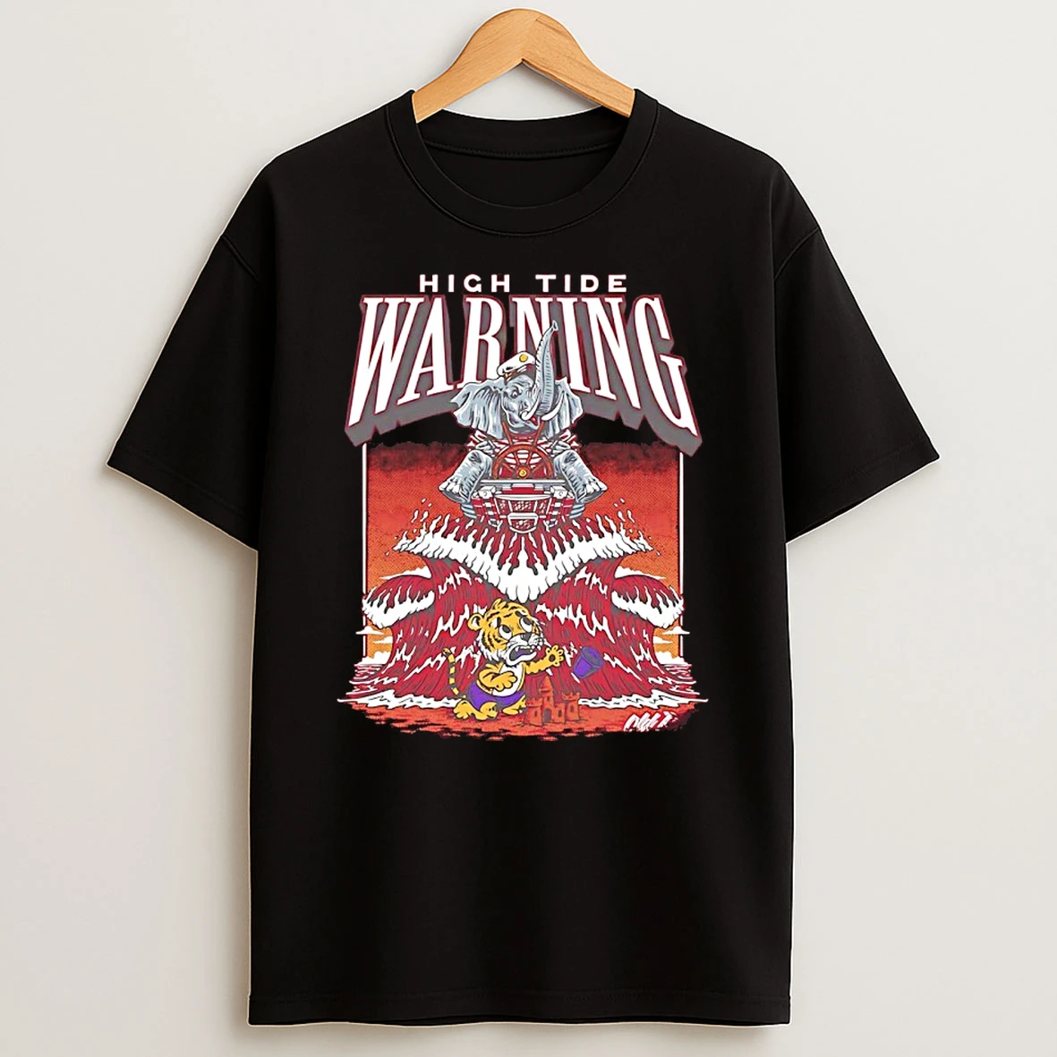 High Tide Warning Alabama Crimson Tide Beat Lsu Tigers Mascot Shirts