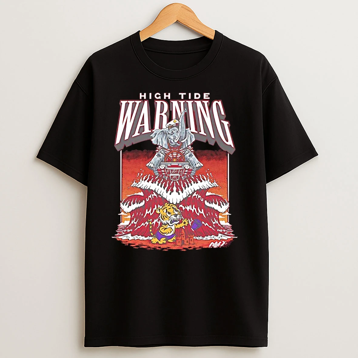 High Tide Warning Alabama Crimson Tide Beat Lsu Tigers Mascot T Shirts